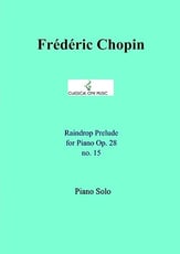 Raindrop Prelude Op. 28, No. 15 piano sheet music cover